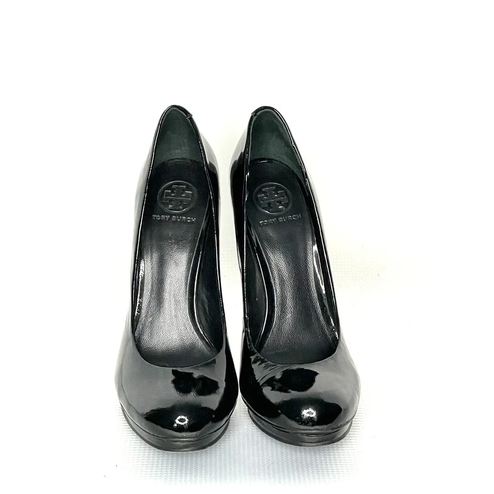 Tory Burch Jude Patent Leather Heels Black Size 10 Stiletto